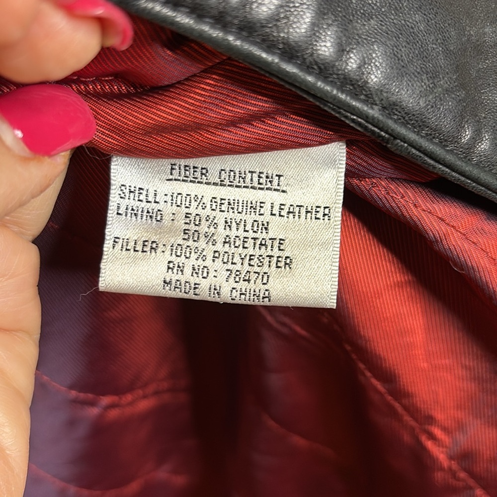 Vintage Nicole Miller Black leather jacket. Gorgeous! Sz S - Picture 10 of 10